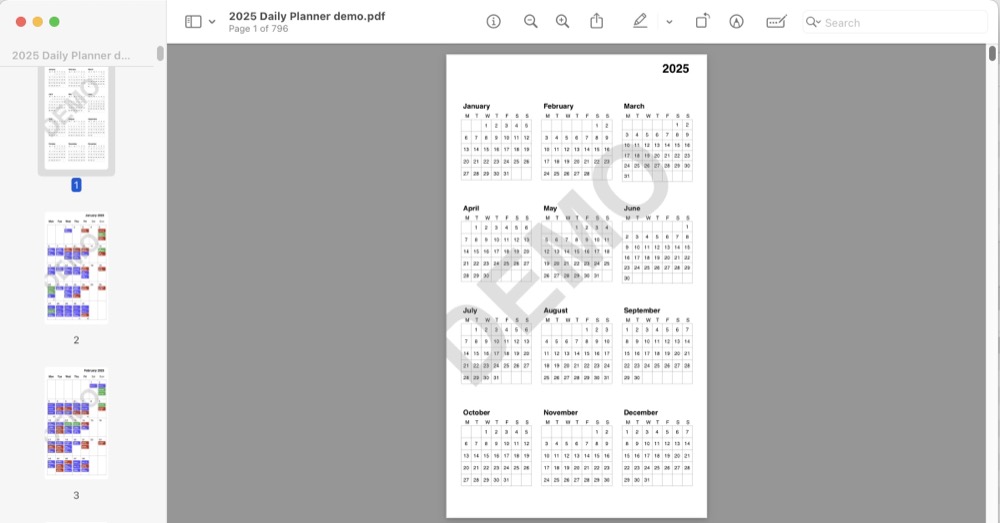 Planneriffic Demo watermark