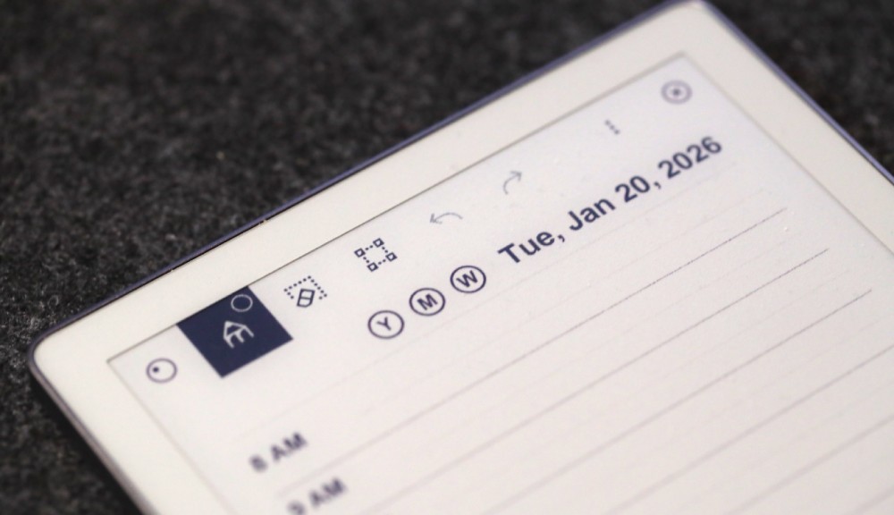 reMarkable Move toolbar and Planneriffic calendar navigation