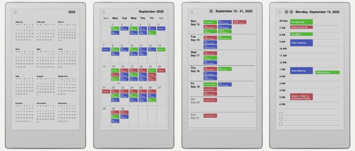 Planneriffic calendar views for reMarkable Paper Pro Move