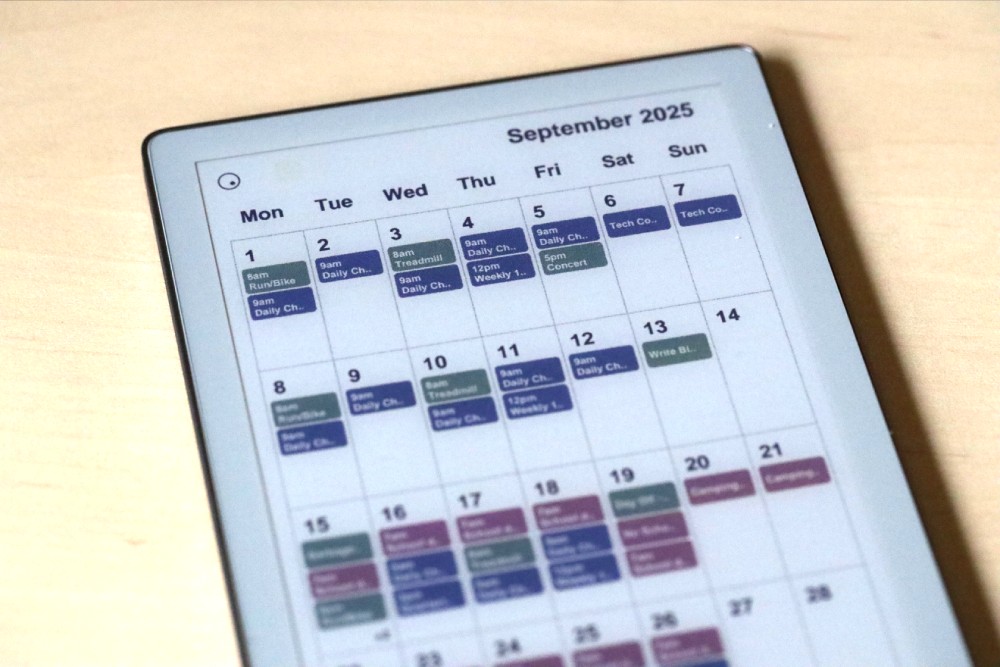 reMarkable Paper Pro Move with Planneriffic planner